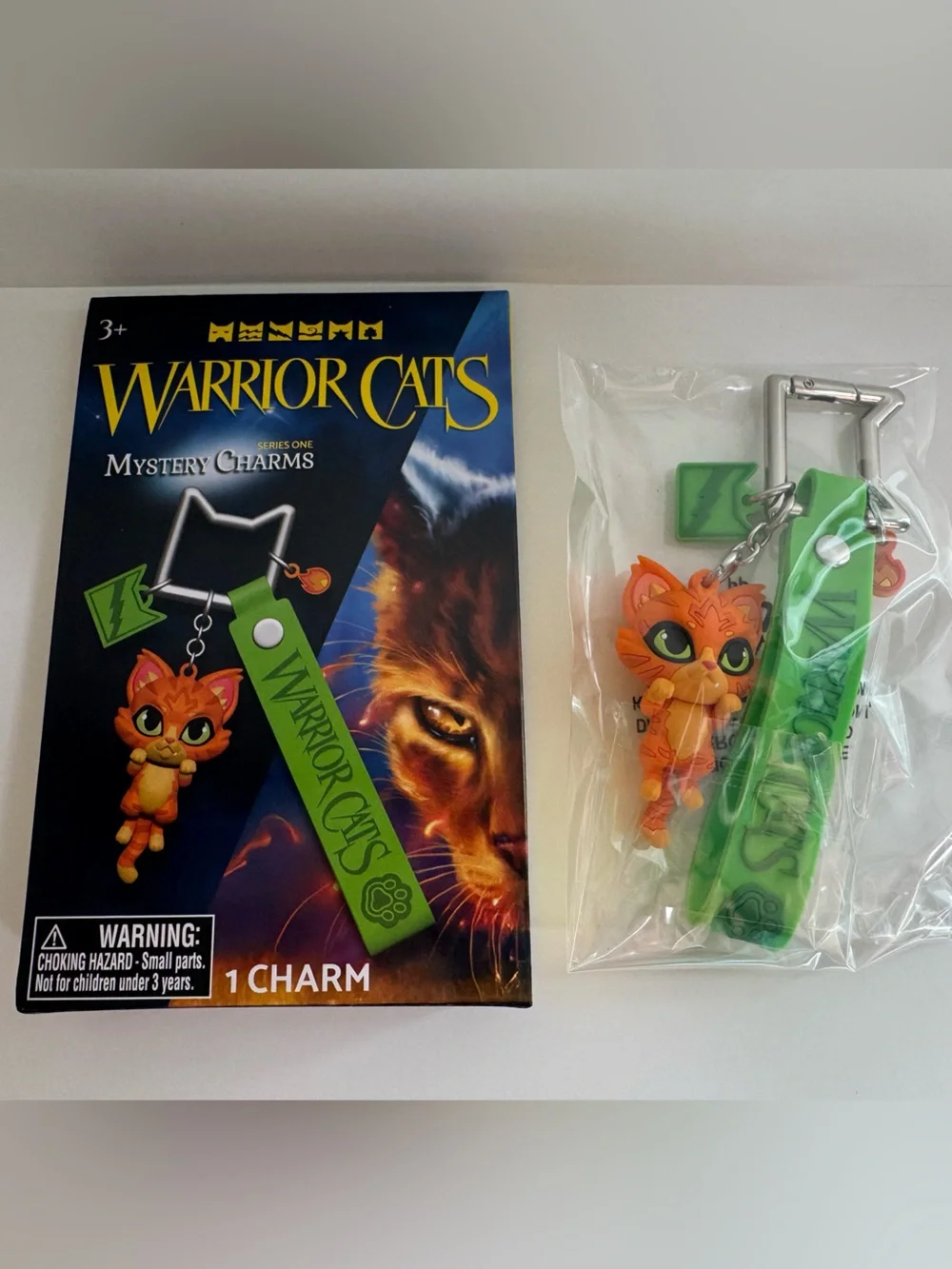 Warrior Cats Series One Mystery Charms Keychain -Firestar NEW OPEN BOX